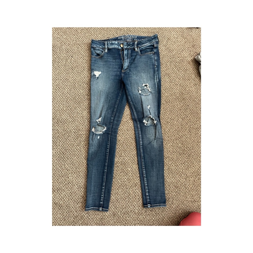 American Eagle high rise ripped jeggings